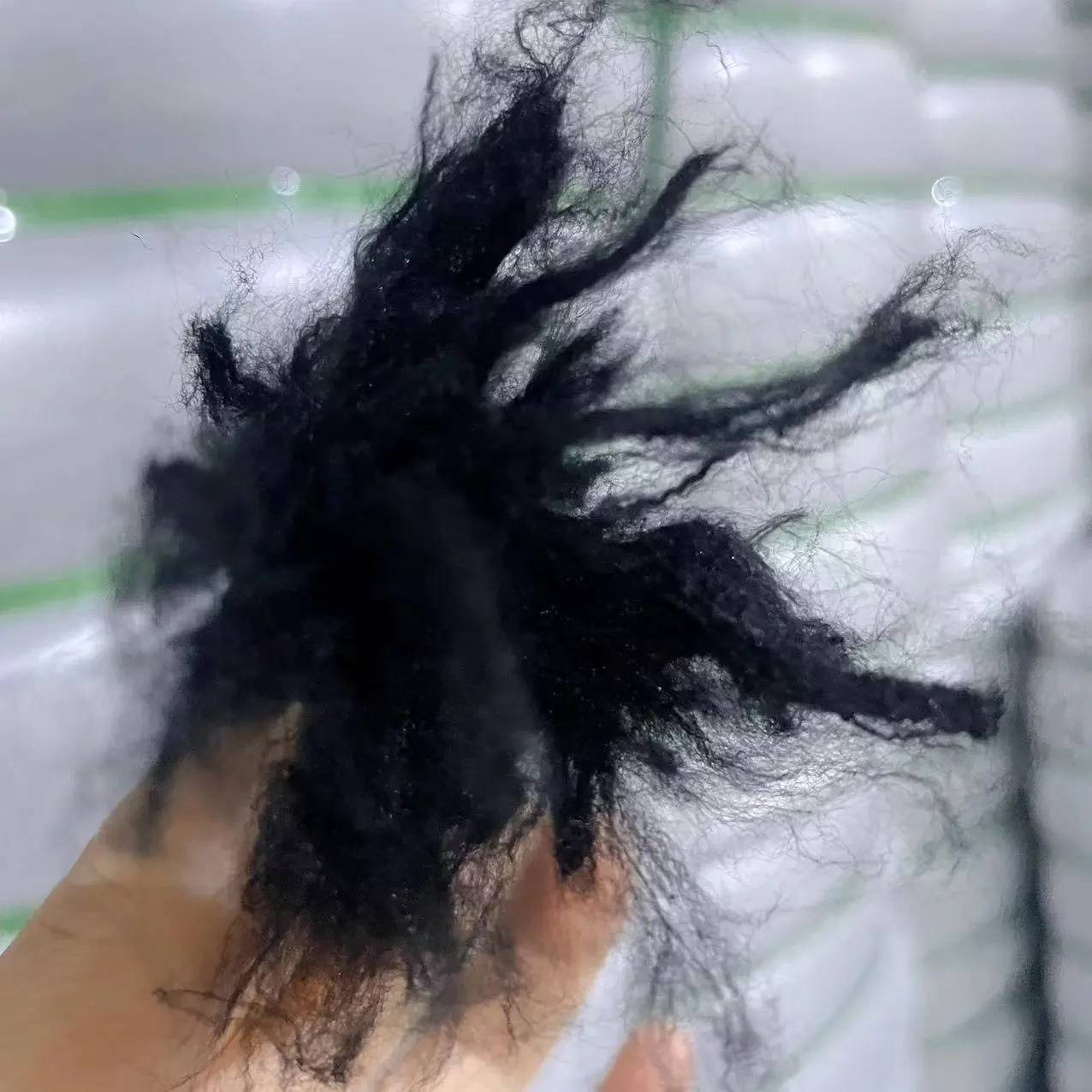 Super Extra Dark Black Dope Dyed Black Nylon Fiber 3d*88/98mm 나일론 탑