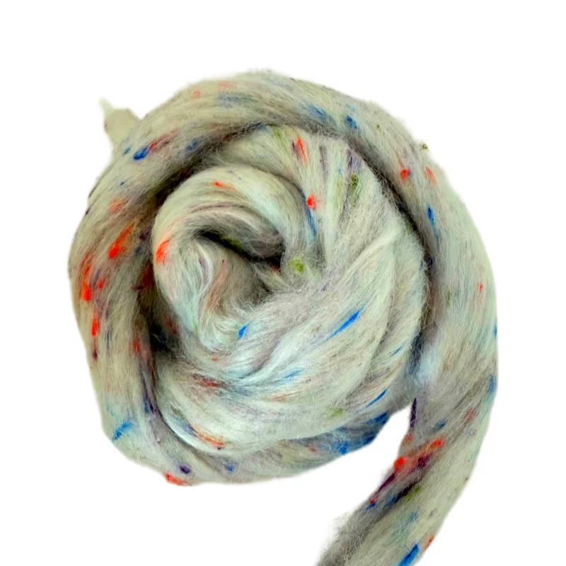 나일론 폴리에스터 아크릴 비스코스 울 NOPE 섬유 팬시 탑 루렉스 도프 염색 컬러 3D x 88mm/98mm/102mm 원사 방적