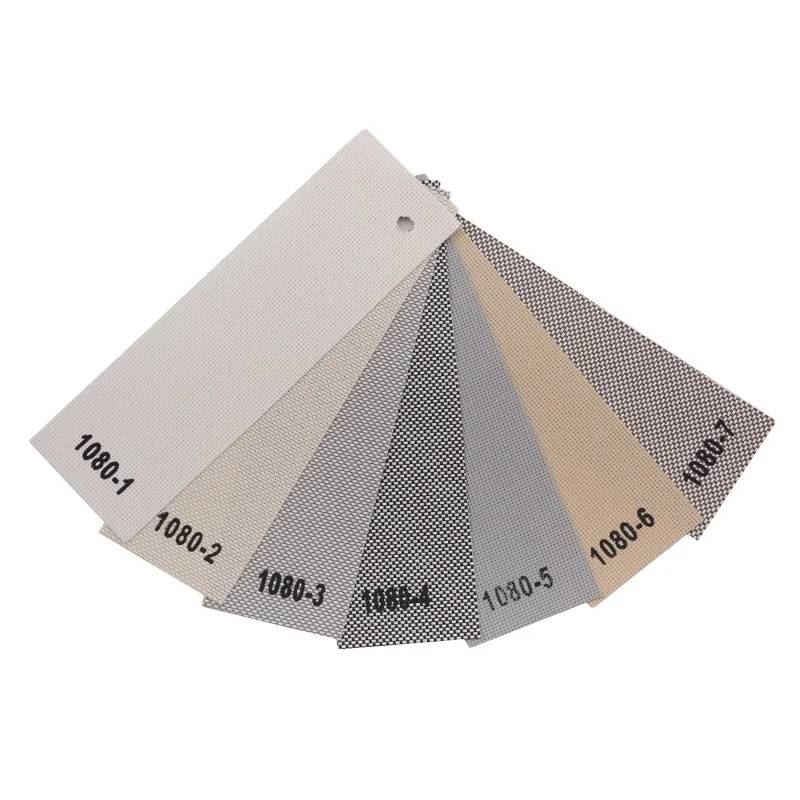 Hometextile Polyester PVC Vertical Blinds Sunscreen Roller Blinds Flame Retardant Blackout Curtain Fabric Woven 1080 Mesh Fabric