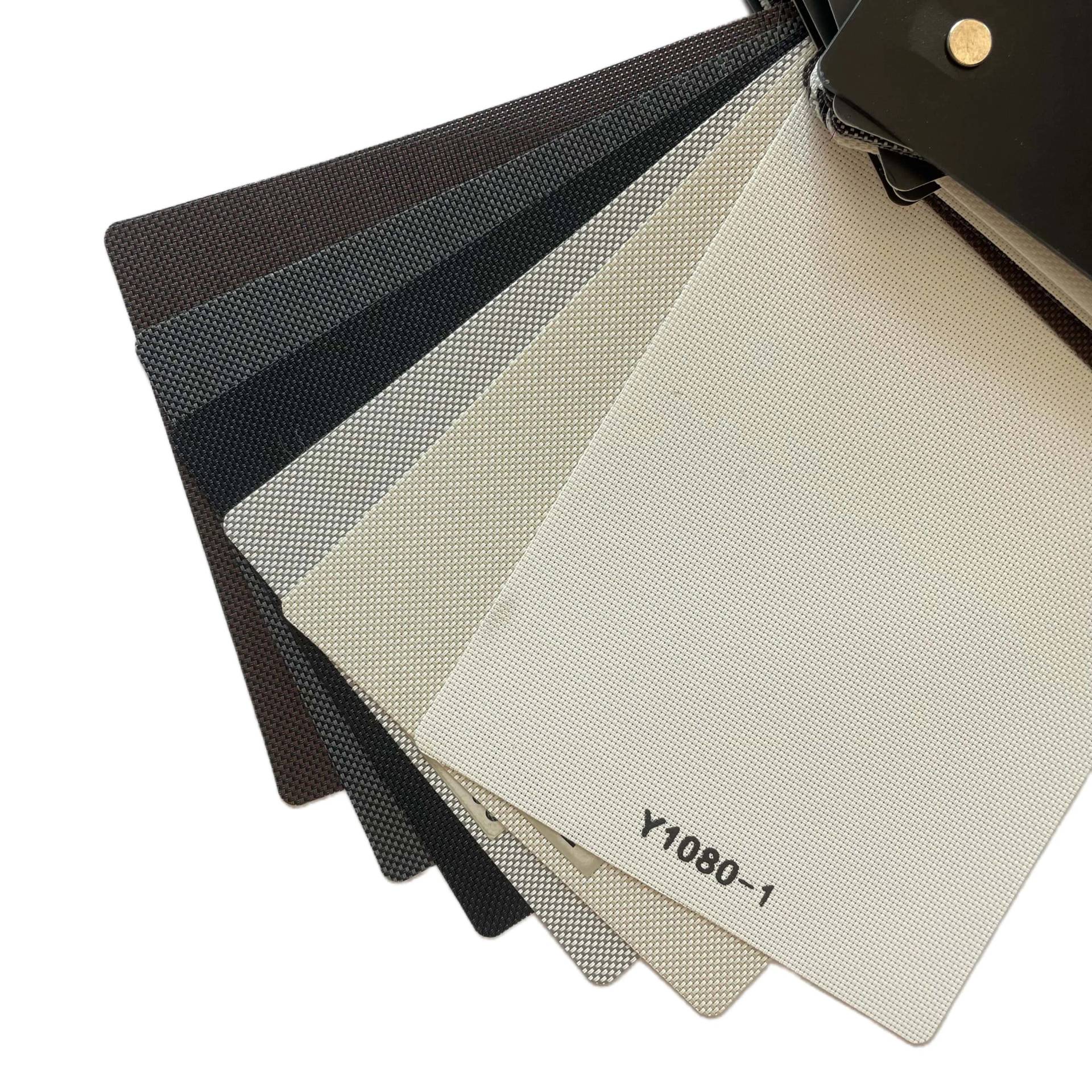 Hometextile 30% Polyester + 70% PVC Flame Retardant Waterproof 1080 Sunscreen Roller Blinds Curtain Fabric Blackout Black Color